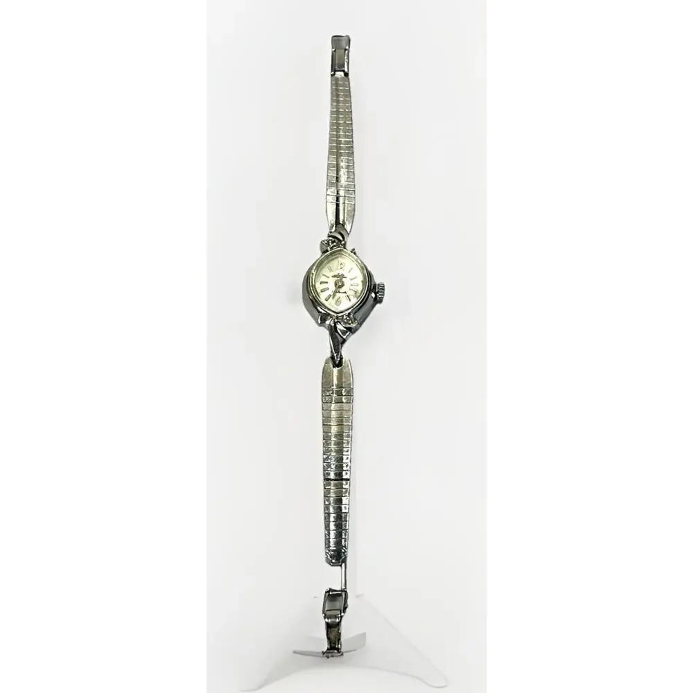 Jules Jurgensen 17 Jewels Watch Vintage, Diamonds Works, Needs Battery